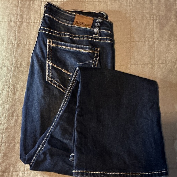 BKE Dark Blue Boot Cut Jeans 29L - Picture 2 of 6